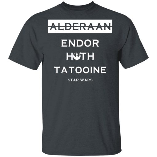 Alderaan Endor Hoth Taooine Star Wars T-Shirt 1