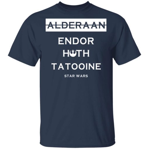 Alderaan Endor Hoth Taooine Star Wars T-Shirt 2