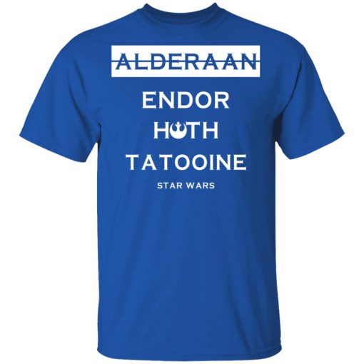 Alderaan Endor Hoth Taooine Star Wars T-Shirt 3