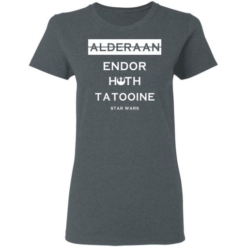 Alderaan Endor Hoth Taooine Star Wars Women T-Shirt 1