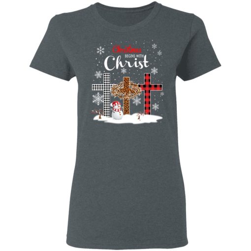 Christmas Begins With Christ Women T-Shirt 1