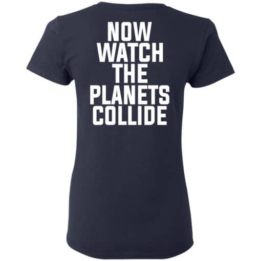 Crowbar Planets Collide Women T-Shirt Navy Back