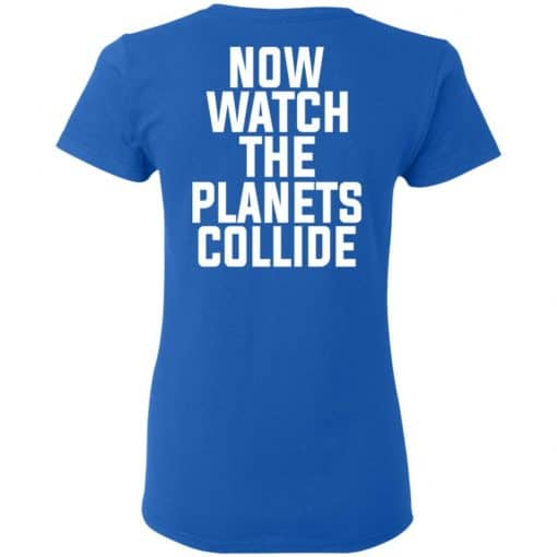 Crowbar Planets Collide Women T-Shirt Royal Back