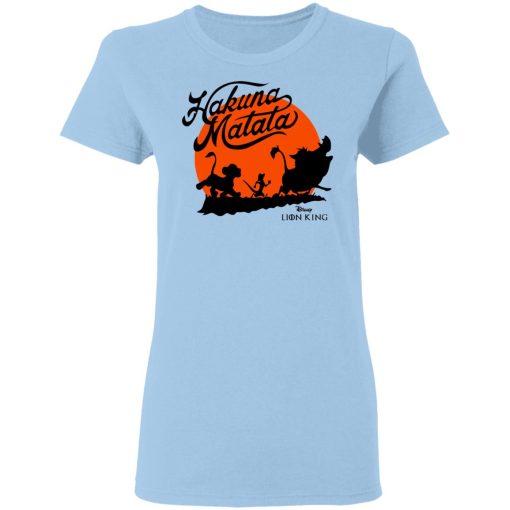 Disney Lion King Hakuna Matata Trio Orange Sunset Women T-Shirt 1