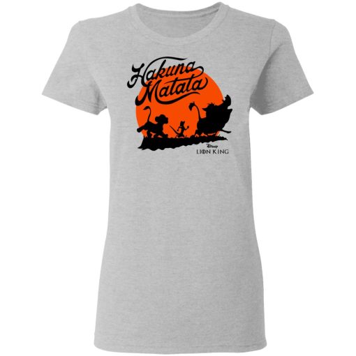 Disney Lion King Hakuna Matata Trio Orange Sunset Women T-Shirt 3