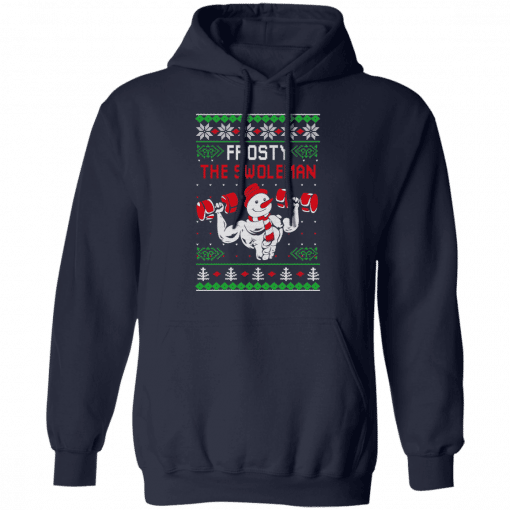 Frosty The Swoleman Hoodie Navy