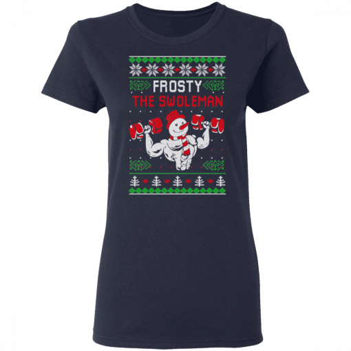 Frosty The Swoleman Women T-Shirt Navy
