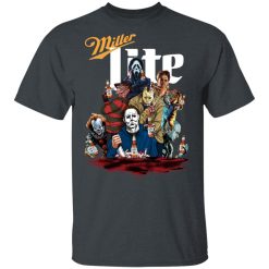 Halloween Horror Characters Drink Miller Lite T-Shirt 1