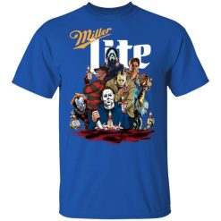 Halloween Horror Characters Drink Miller Lite T-Shirt 3