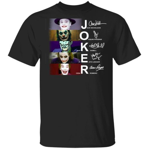 Joker Jack Nicholson Joaquin Phoenix Mark Hamill Heath Ledger Cesar Romero T-Shirt