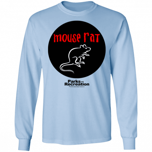 Mouse Rat Circle Parks and Recreation Long Sleeve Light Blue