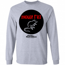 Mouse Rat Circle Parks and Recreation Long Sleeve Sport Grey