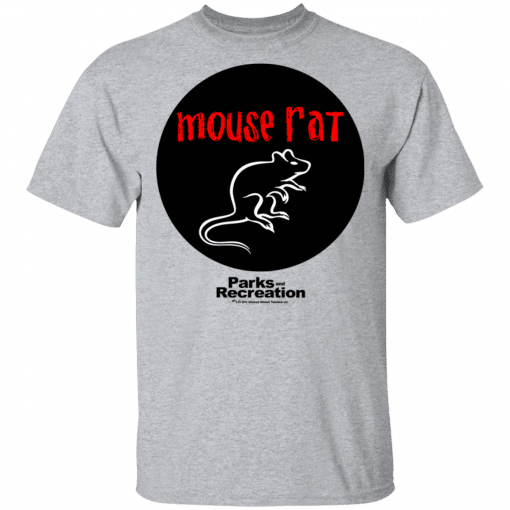 Mouse Rat Circle Parks and Recreation T-Shirt Sport Grey