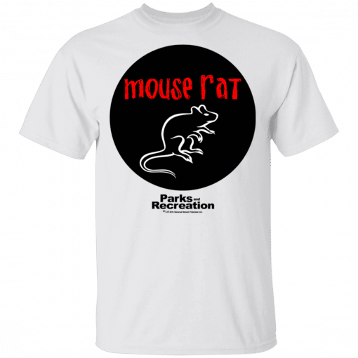 Mouse Rat Circle Parks and Recreation T-Shirt White
