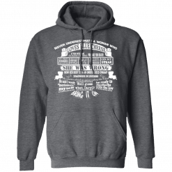 Never Underestimate A Woman Who Loves Blue Cheese She Was Wrong Hoodie Dark Heather