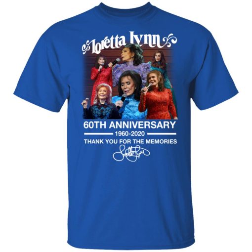 Loretta Lynn 60th Anniversary 1960 2020 Thank You For The Memories Signature T-Shirts, Hoodies, Long Sleeve 7
