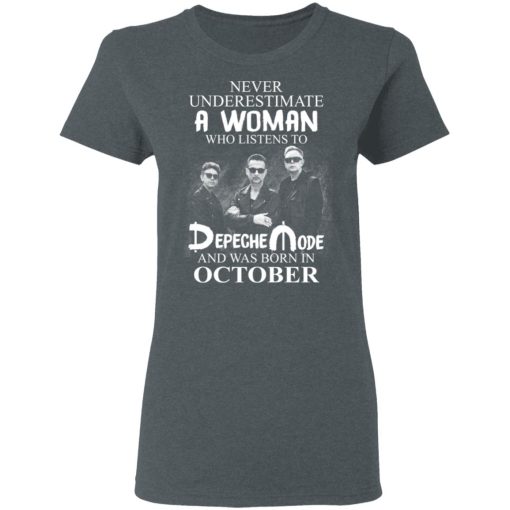 A Woman Who Listens To Depeche Mode And Was Born In October T-Shirts, Hoodies, Long Sleeve 12