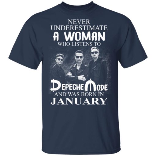 A Woman Who Listens To Depeche Mode And Was Born In January T-Shirts, Hoodies, Long Sleeve 5