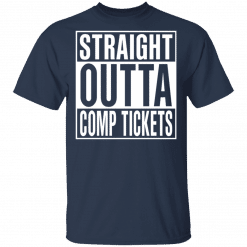 Straight Outta Comp Tickets T-Shirt Navy