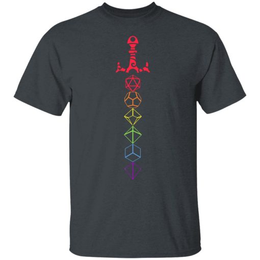 Rainbow Dice Sword LGBT Tabletop RPG Gaming T-Shirts, Hoodies, Long Sleeve 3