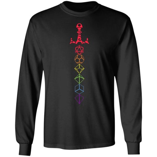 Rainbow Dice Sword LGBT Tabletop RPG Gaming T-Shirts, Hoodies, Long Sleeve 18