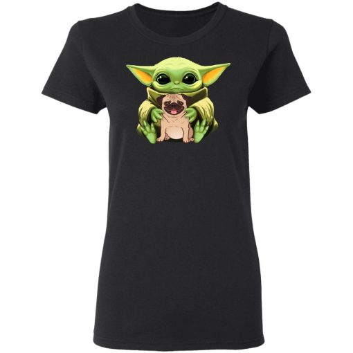 Baby Yoda Hug Pug Dog T-Shirts, Hoodies, Long Sleeve 9