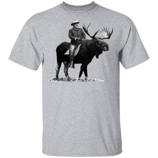 Teddy Roosevelt Riding A Bull Moose T-Shirts, Hoodies, Long Sleeve 5
