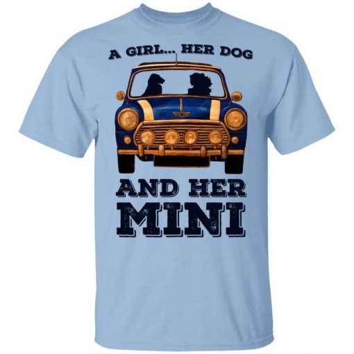A Girl Her Dog And Her Mini T-Shirt