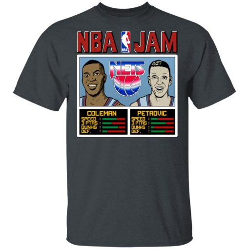 NBA Jam Nets Coleman And Petrovic T-Shirts, Hoodies, Long Sleeve 3
