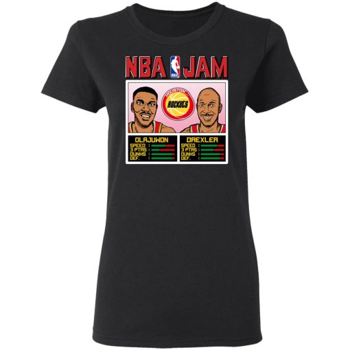 NBA Jam Rockets Olajuwon And Drexler T-Shirts, Hoodies, Long Sleeve 10