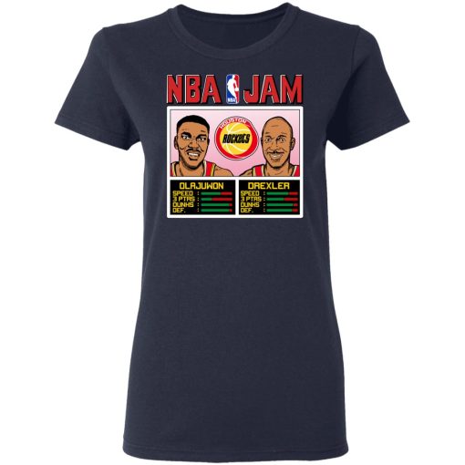 NBA Jam Rockets Olajuwon And Drexler T-Shirts, Hoodies, Long Sleeve 12