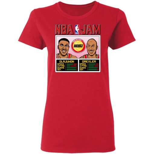 NBA Jam Rockets Olajuwon And Drexler T-Shirts, Hoodies, Long Sleeve 14