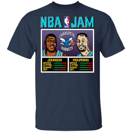 NBA Jam Hornets Johnson And Mourning T-Shirts, Hoodies, Long Sleeve 7