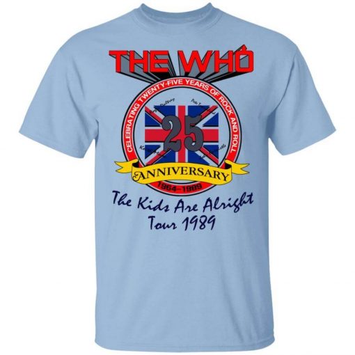 The Who 25 Anniversary The Kids Are Alright Tour 1989 T-Shirt