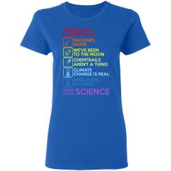 Earth Is Not Flat Vaccines Work We've Been To The Moon Chemtrails Aren't A Thing Climate Change Is Real Evolution Is A Fact Stand Up For Science T-Shirts, Hoodies, Long Sleeve 39