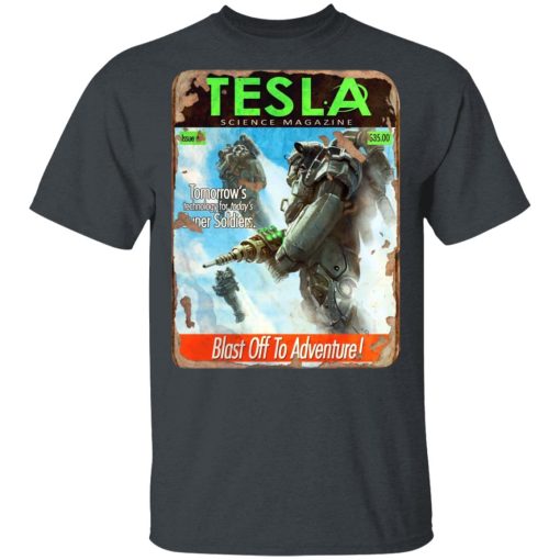Tesla Science Magazine Blast Off To Adventure T-Shirts, Hoodies, Long Sleeve 3