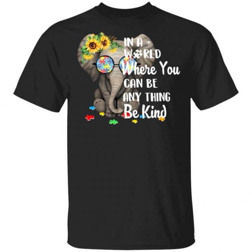 Autism In A World Where You Can Be Anything Be Kind T-Shirt