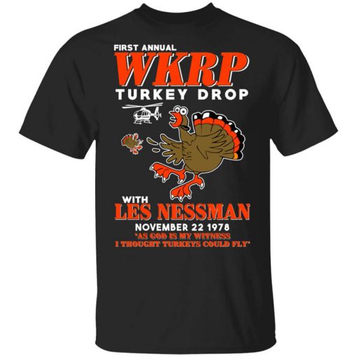 First Annual WKRP Turkey Drop With Les Nessman T-Shirt
