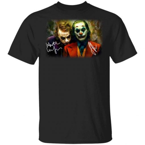 Joaquin Phoenix Joker Vs Heath Ledger Joker T-Shirt