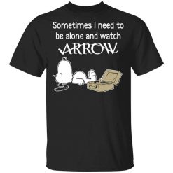 Snoopy Sometimes I Need To Be Alone And Watch Arrow T-Shirt