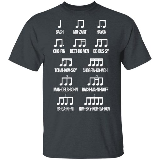 Composer Rhythm Music Gift Bach Mozart Beethoven Chopin Camiseta T-Shirts, Hoodies, Long Sleeve 3
