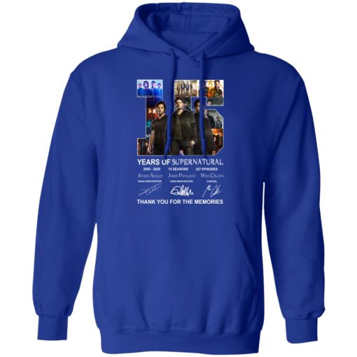 15 Years Of Supernatural Thank You For My Memories T-Shirts, Hoodies, Long Sleeve 25
