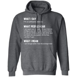 What I Say I’m A Software Developer What People Hear What I Mean T-Shirts, Hoodies, Long Sleeve 47