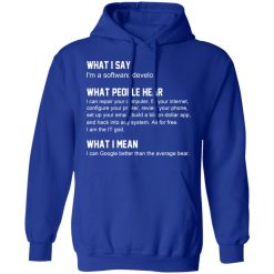 What I Say I’m A Software Developer What People Hear What I Mean T-Shirts, Hoodies, Long Sleeve 49