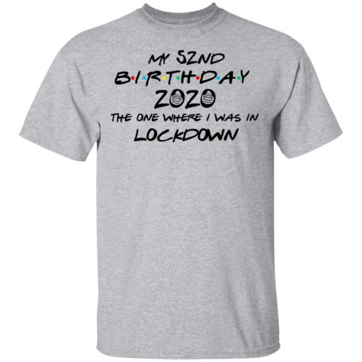 My 52nd Birthday 2020 The One Where I Was In Lockdown T-Shirts, Hoodies, Long Sleeve 5