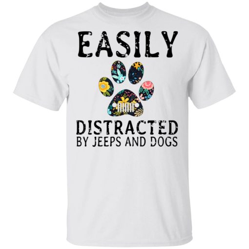 Easily Distracted By Jeeps And Dogs T-Shirts, Hoodies, Long Sleeve 3
