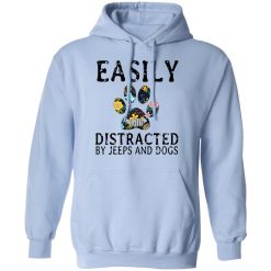 Easily Distracted By Jeeps And Dogs T-Shirts, Hoodies, Long Sleeve 45
