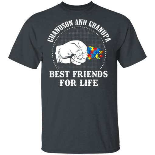 Autism Grandson And Grandpa Best Friends For Life Autism Awareness T-Shirts, Hoodies, Long Sleeve 3
