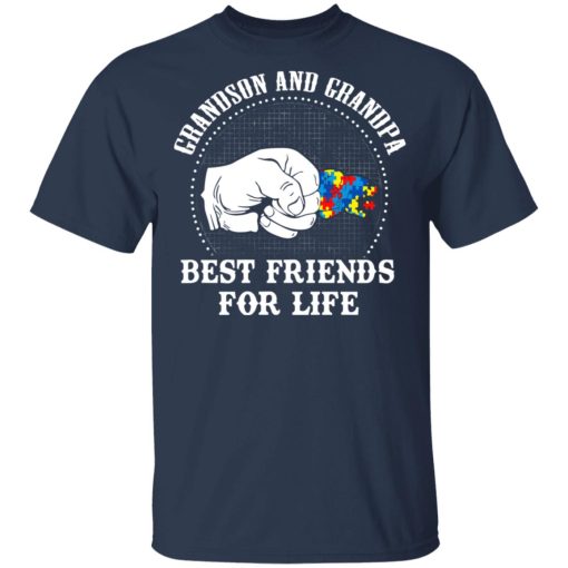 Autism Grandson And Grandpa Best Friends For Life Autism Awareness T-Shirts, Hoodies, Long Sleeve 5