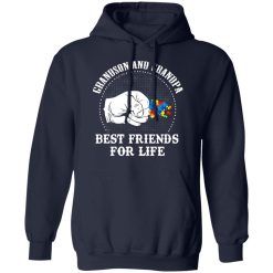 Autism Grandson And Grandpa Best Friends For Life Autism Awareness T-Shirts, Hoodies, Long Sleeve 45